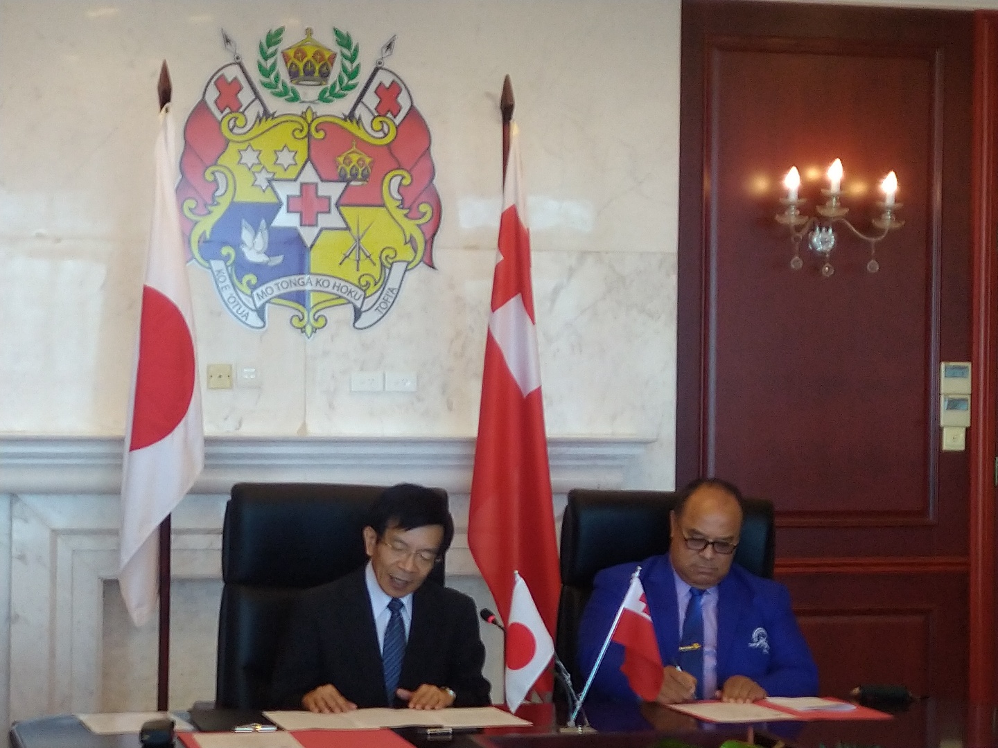 Signing ceremony between the Government of Tonga and the Government of Japan on Japan’s Grant Aid for Economic and Social Development