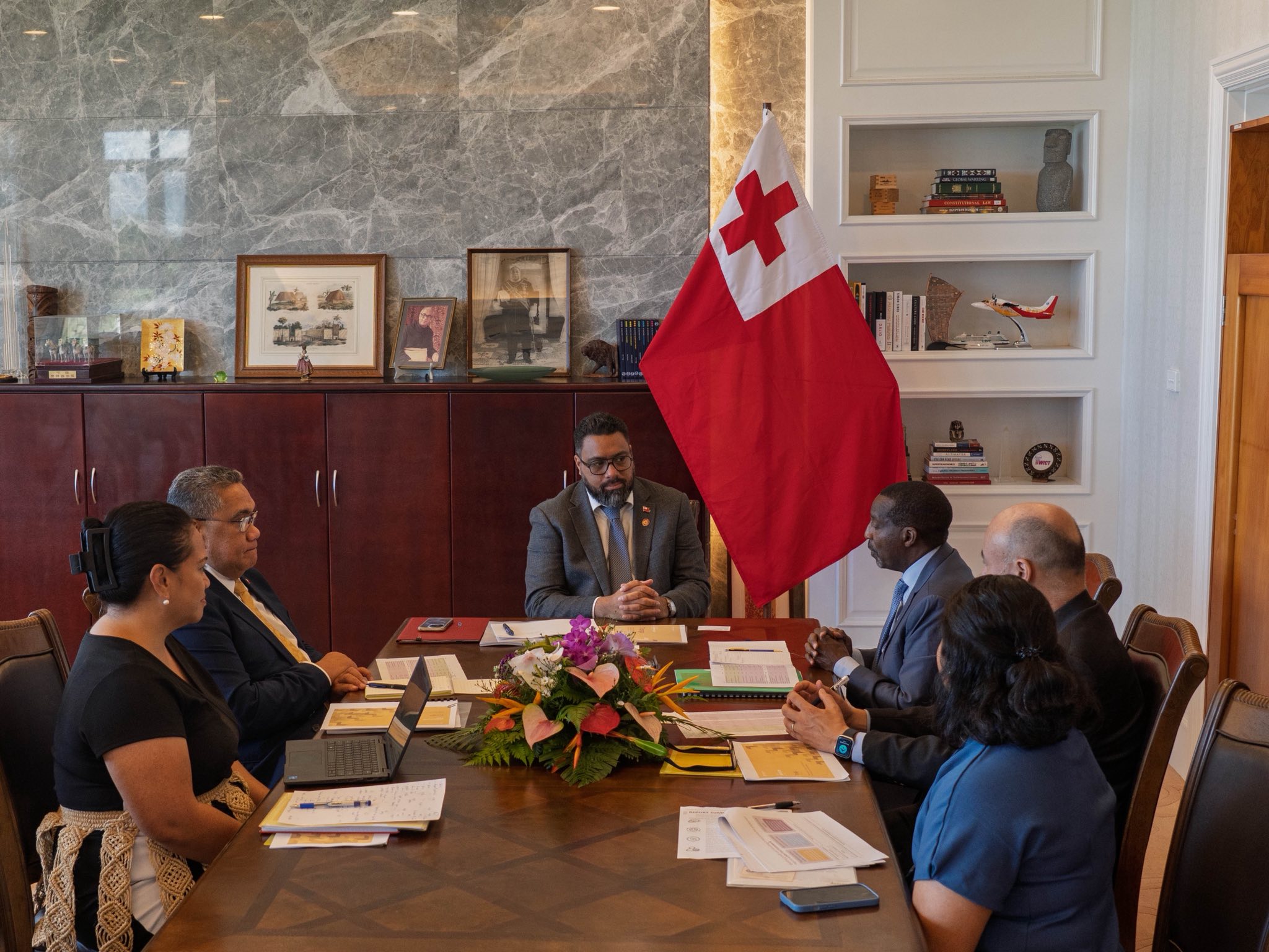Prime Minister Lord Fakafanua met with World Bank representatives discussing strategies for Shaping Tonga’s Tomorrow