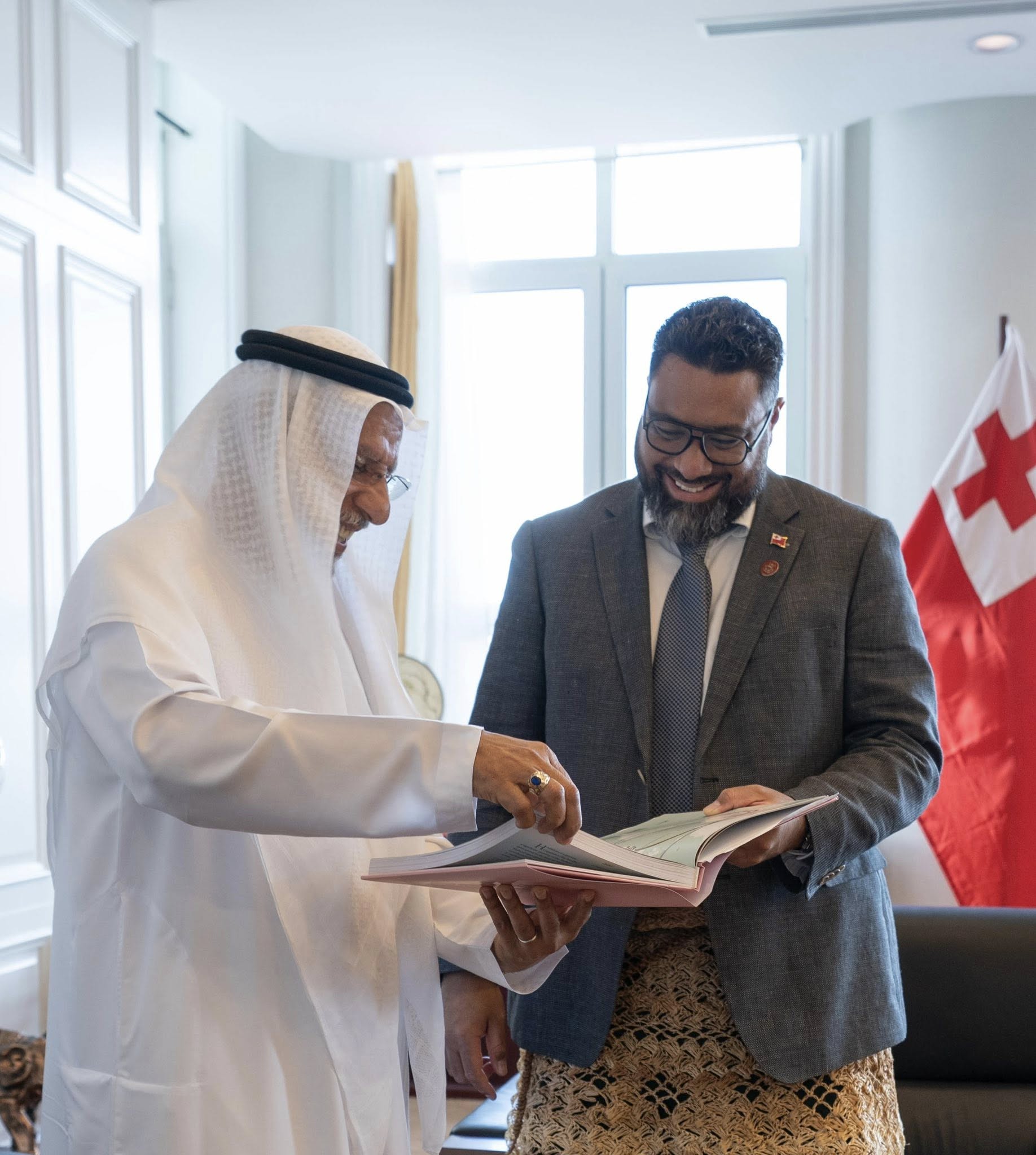 Prime Minister Lord Fakafanua was pleased to meet with H.E. Dr. Abdelouahhab Zaid, Professor and Secretary-General of the Khalifa International Award for Date Palm and Agricultural Innovation.
