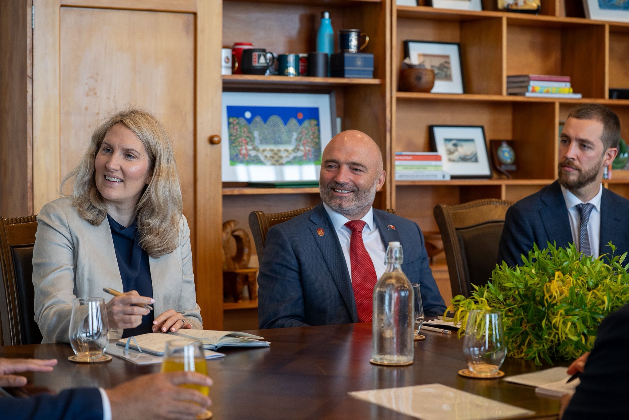 Lord Fakafanua, Prime Minister of Tonga, received a courtesy call from the Australian Ambassador