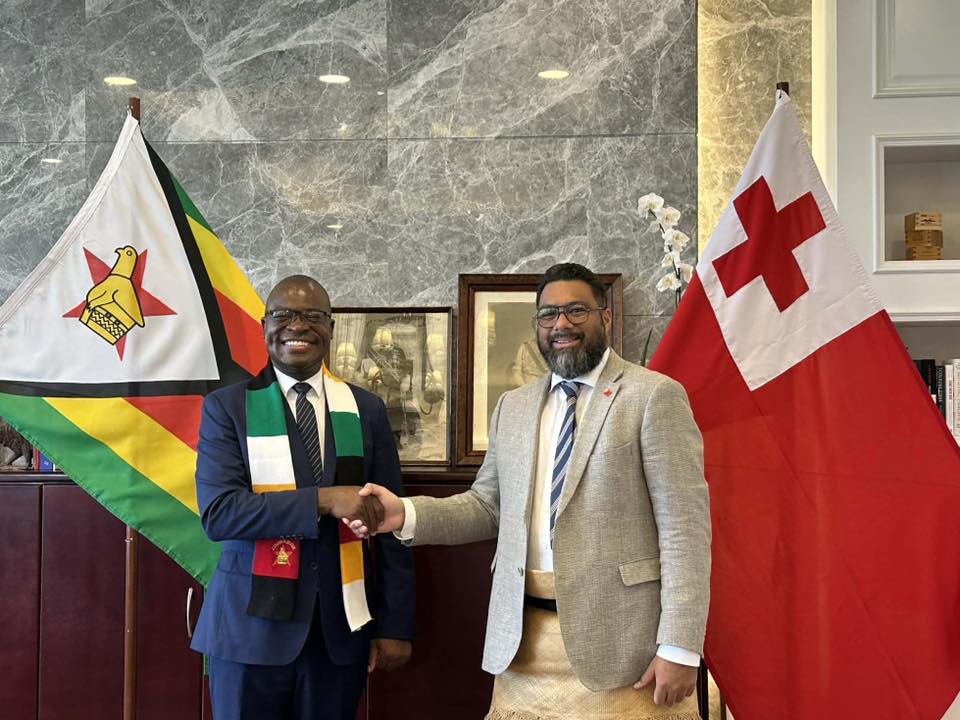 Prime Minister Lord Fakafanua, received the Honourable Amon Murwira