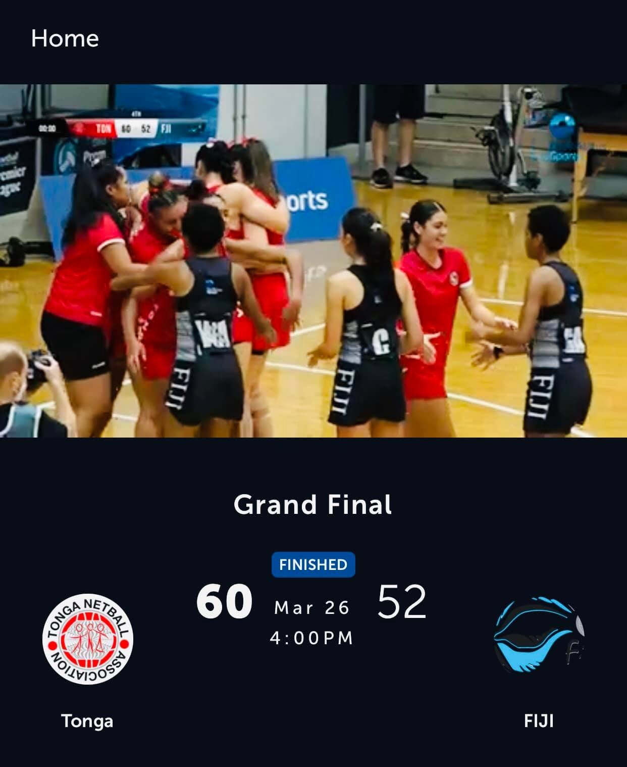 Prime Minister congratulates netball team