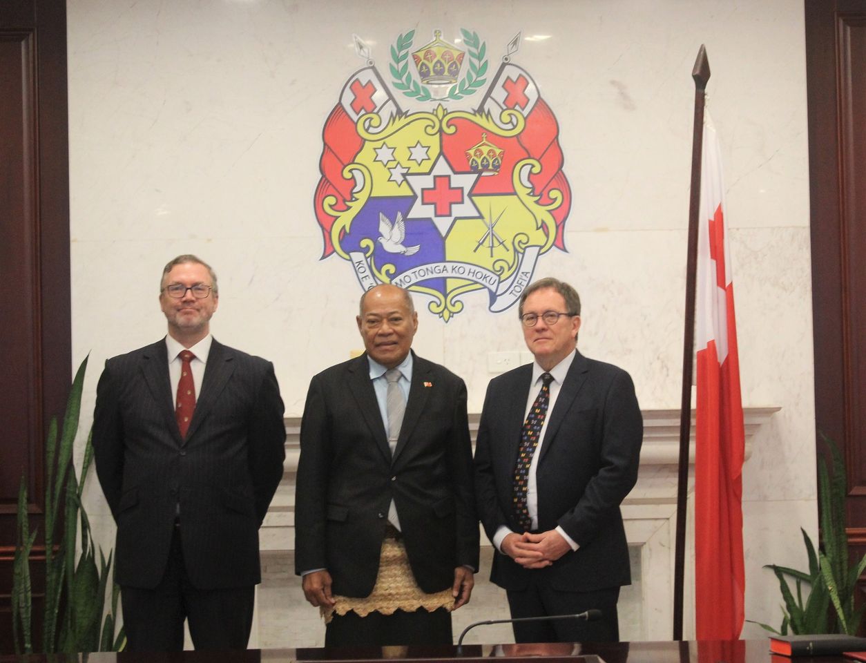 New Hon. Judge of the Tonga Court of Appeal took oath this morning Ko