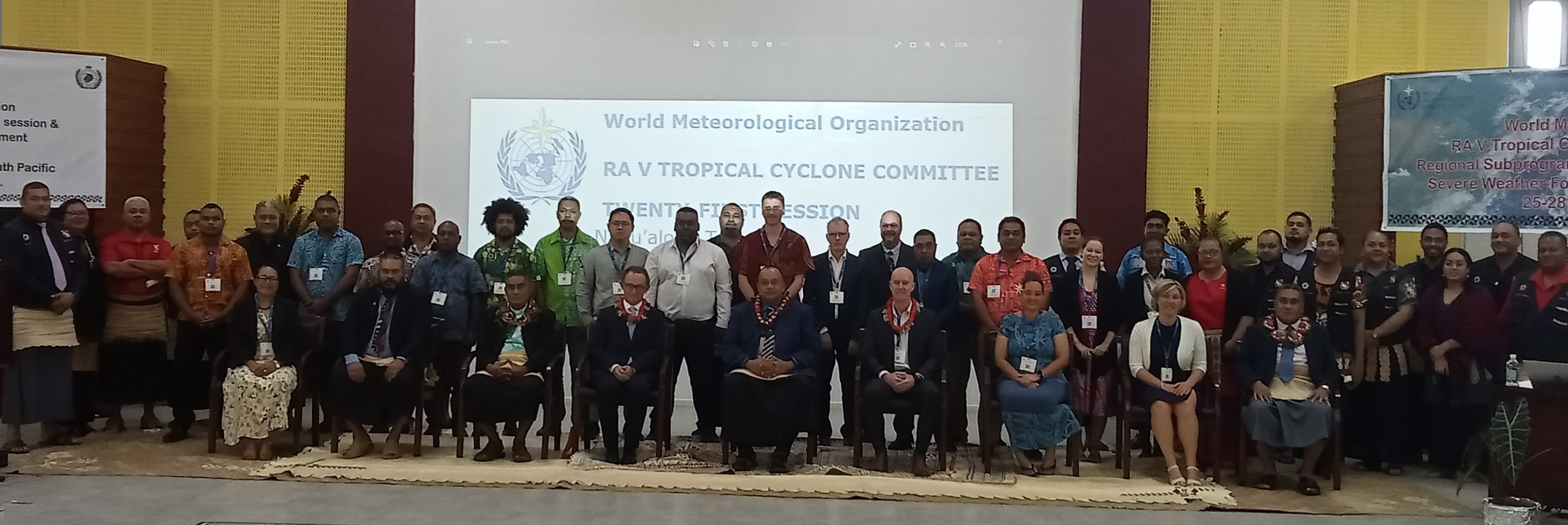 Prime Minister Hu’akavameiliku Open the 21st Session of the World Meteorological Organization Southwest Pacific and Southeast Indian Ocean Tropical Cyclone Committee Meeting in Nuku’alofa.