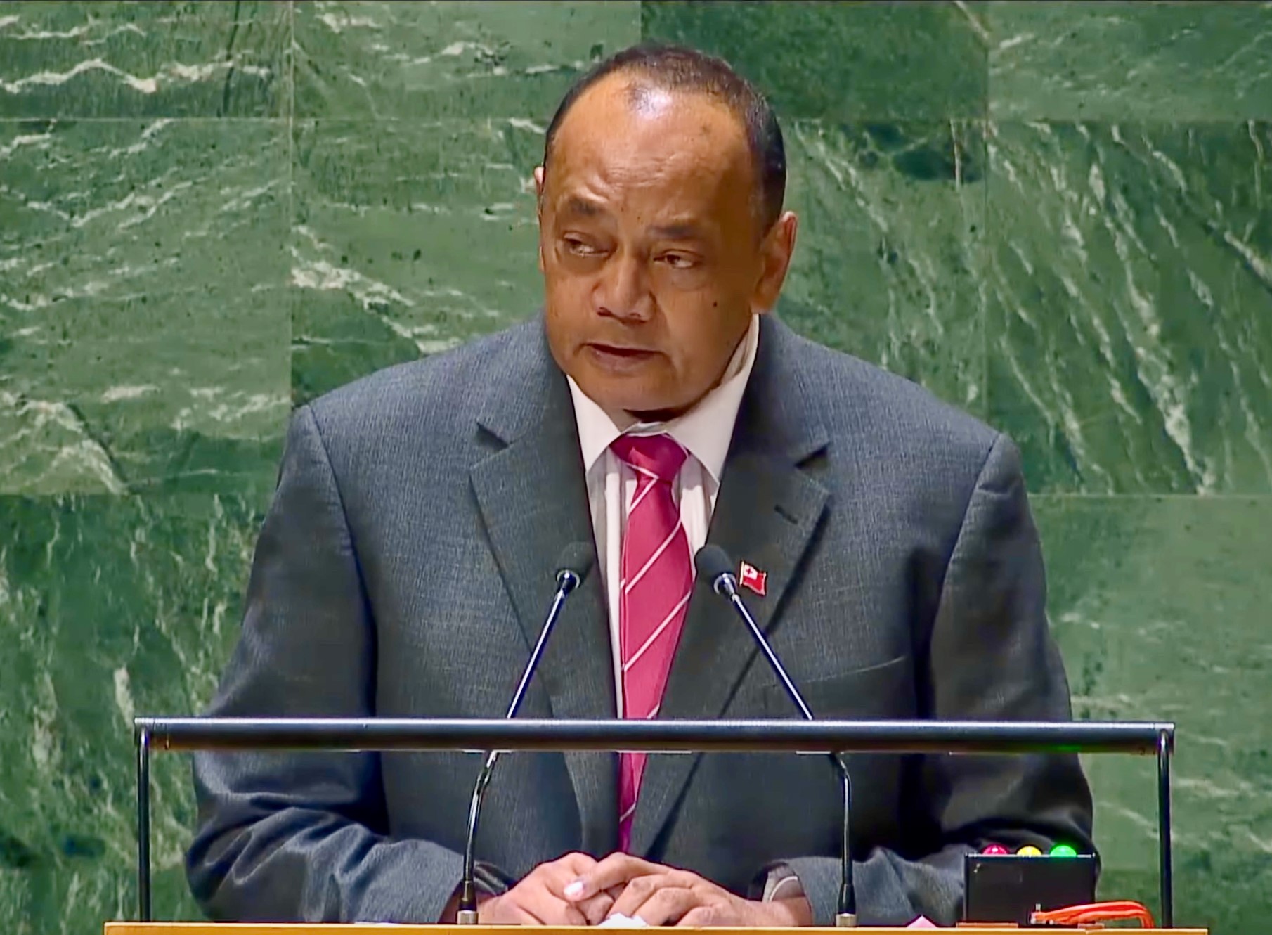 “Prime Minister Hu’akavameiliku delivers the National Statement for the ...