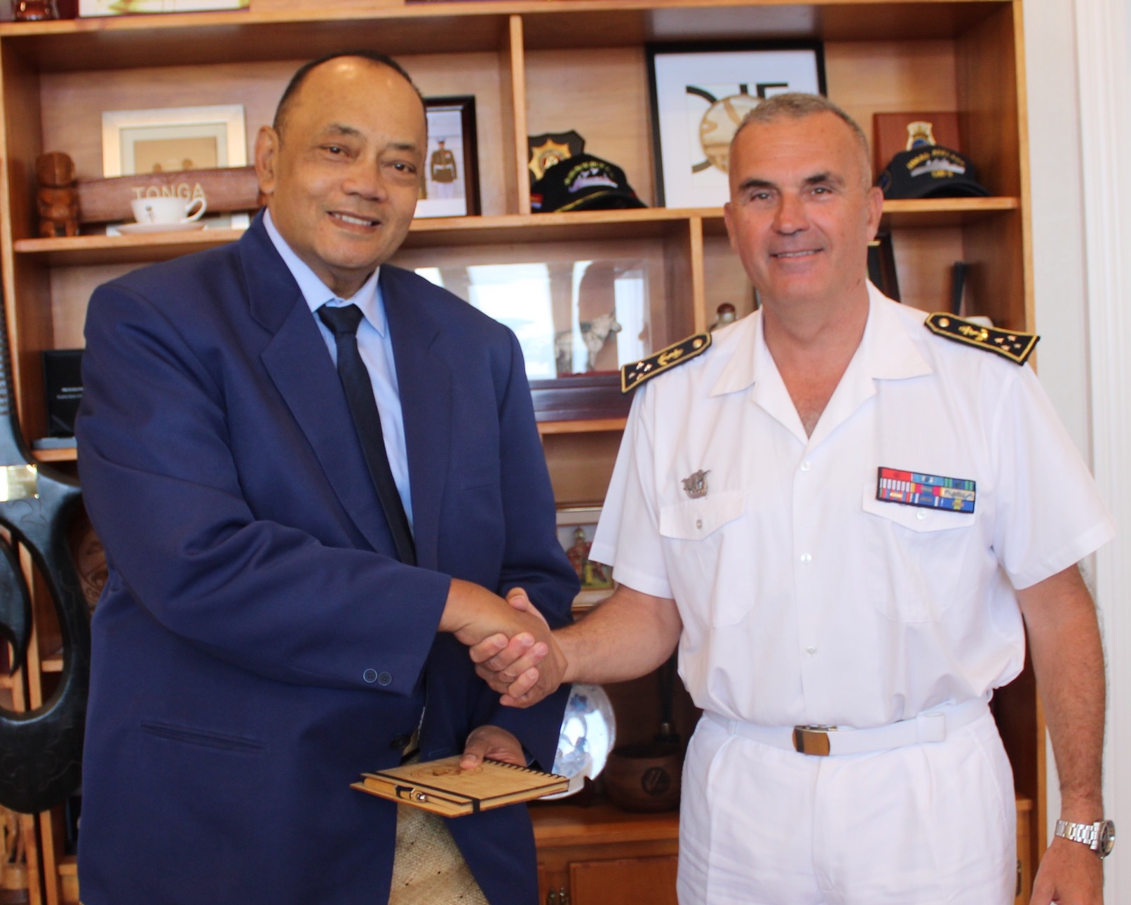 Hon Prime Minister meets with French Vice-Admiral Laurent Lebreton